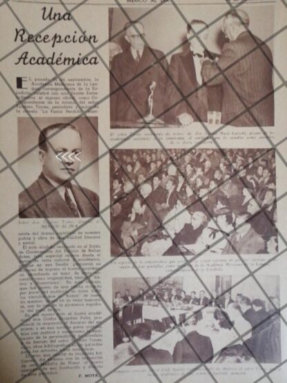 AFICHE ANTIGUO PERIODISTA TEODORO TORRES INGRESA R.A.E 1941