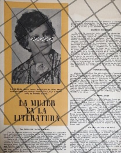 AFICHE RETRO MARIA TERESA MONDRAGON DE URIBE 1975