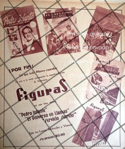 CARTEL PUBLICITARIO RETRO LANZAN REVISTA PEDRO INFANTE /2