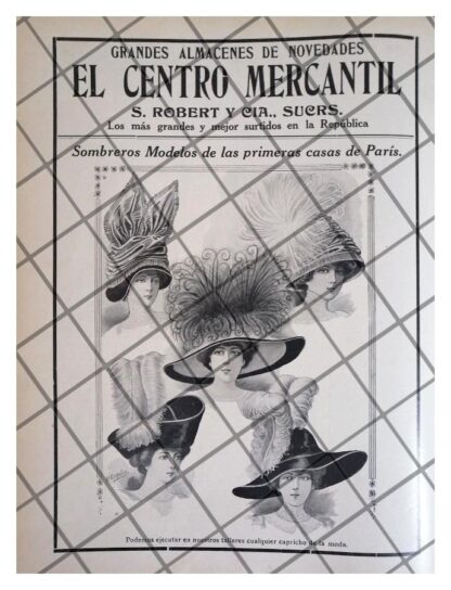 CARTEL PUBLICITARIO RETRO TIENDA CENTRO MERCANTIL 1911 -46