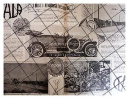 CARTEL ANTIGUO ORIGINAL DE AUTOS ITALA 1911 GANA LA CARRERA EL IMPARCIAL / SUPER RARO 10++ - Imagen 5