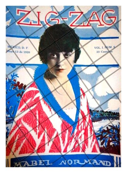 PORTADA ANTIGUA. ACTRIZ DE CINE MUDO MABEL NORMAND 1920