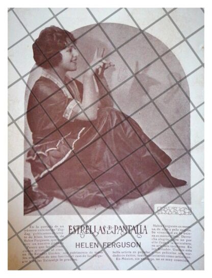 AFICHE ANTIGUO. ACTRIZ. HELEN FERGUSON 1920 CINE MUDO