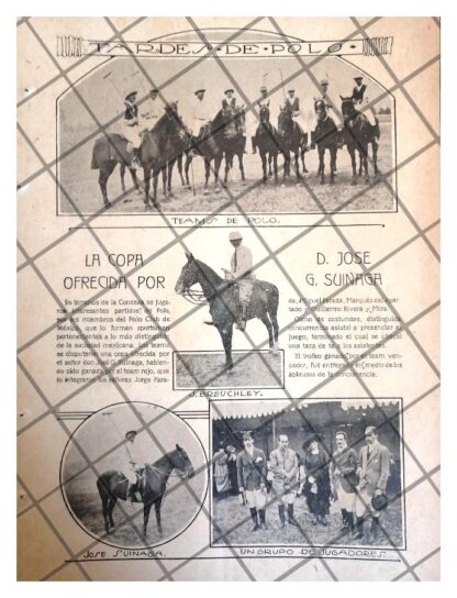 AFICHE ANTIGUO. COPA DE POLO EN LA CONDESA 1920