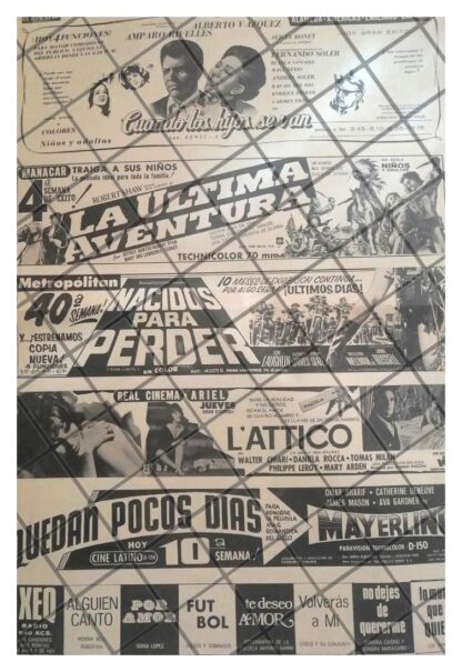 CARTELERA DE CINE RETRO 20 ABRIL 1969