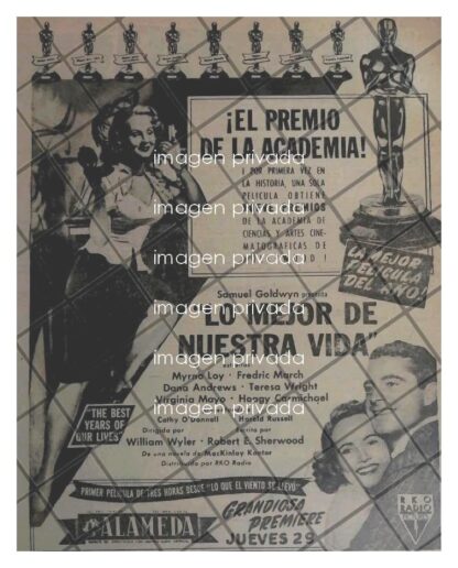 CARTEL RETRO PELICULA. LO MEJOR DE NUESTRA VIDA 1947