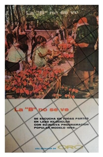 AFICHE RETRO RADIO DIFUSORA XEDF. RADIO ORO 1969