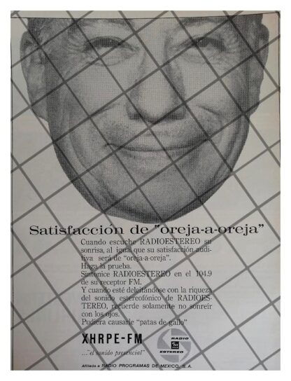 AFICHE RETRO EMISORA DE RADIO XHRPE-FM 1967