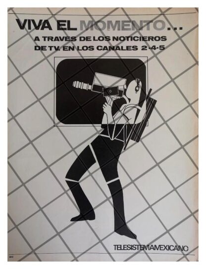 AFICHE RETRO TELEVISORA. TELESISTEMA MEXICANO 1969 36