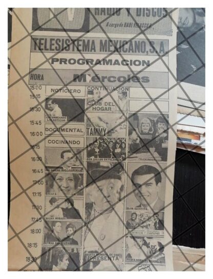 PUBLICIDAD RETRO TELESISTEMA MEXICANO 1969 MENU 33 - Imagen 3