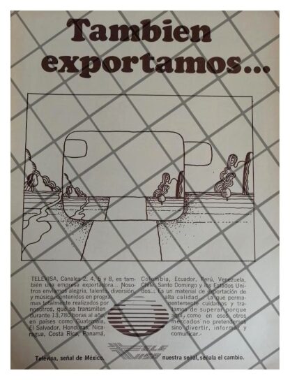 PUBLICIDAD ANTIGUA TELEVISORA. TELEVISA 1973 /31