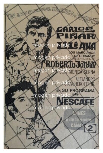 PUBLICIDAD RETRO TELEVISA. PROGRAMA NESCAFE 1969