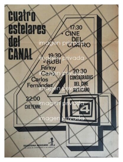 PUBLICIDAD RETRO TELESISTEMA MEXICANO CANAL 4 1969