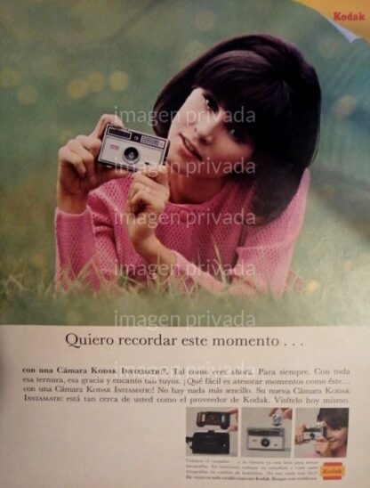 CARTEL PUBLICITARIO RETRO CAMARA KODAK INSTAMATIC 1969 237