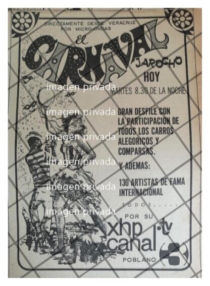 AFICHE RETRO DEL CARNAVAL DE VERACRUZ 1969