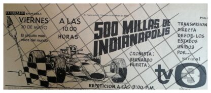 AFICHE RETRO 500 MILLAS DE INDIANAPOLIS 1969 - Imagen 3