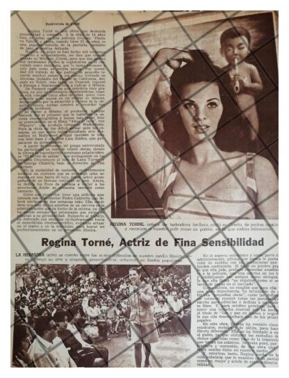 AFICHE ANTIGUO INICIOS DE LA ACTRIZ, REGINA TORNE 1967