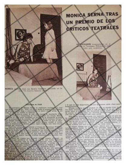 AFICHE ANTIGUO INICIOS DE LA ACTRIZ MONICA SERNA 1960s