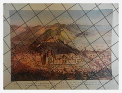 LITOGRAFIA ANTIGUA 1938 CERRO DEL TEPEYAC AÑO 1853