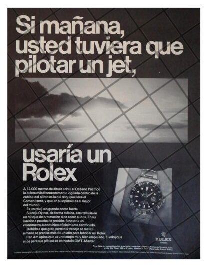 CARTEL PUBLICITARIO RETRO RELOJES ROLEX OYSTER 1969 /33