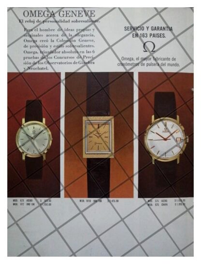 CARTEL RETRO RELOJES OMEGA SEAMASTER Y FOLLETO 1964 - Imagen 3