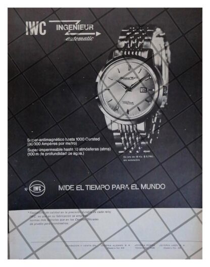 CARTEL PUBLICITARIO RETRO RELOJES INTERNATIONAL WATCH /3