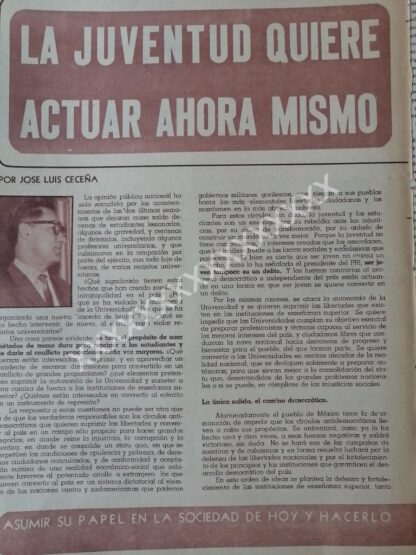 CARTEL ANTIGUO. CONFLICTO ESTUDIANTIL AGOSTO 1968 - Imagen 3