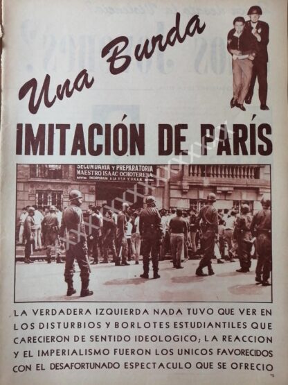 CARTEL ANTIGUO. CONFLICTO ESTUDIANTIL 1968 ISAAC OCHOTERENA