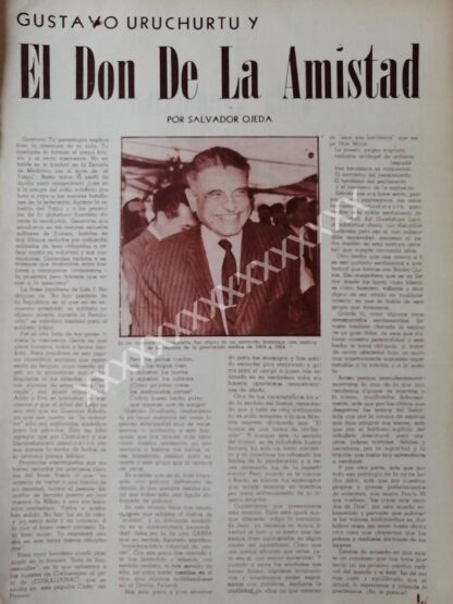 CARTEL ANTIGUO. HOMENAJE A GUSTAVO URUCHURTU 1968