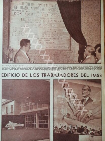 CARTEL ANTIGUO ORIGINAL DE . INAUGURAN EDIFICIO DEL S.N.T.S.S 1956