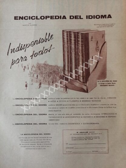 CARTEL ANTIGUO EDITORIAL AGUILAR S.A 1959 /826