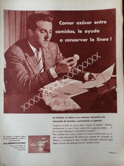 CARTEL ANTIGUO CAMPAÑA PROCONSUMO DE AZUCAR 1959 /828