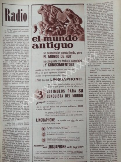 CARTEL ANTIGUO EL METODO LINGUAPHONE 1959