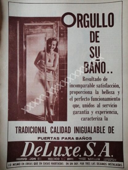 CARTEL ANTIGUO TIENDAS DELUXE.S.A 1959 BAÑOS