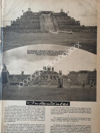 NOTA PRENSA ANTIGUA 1936 PIRAMIDES DE TEOTIHUACAN