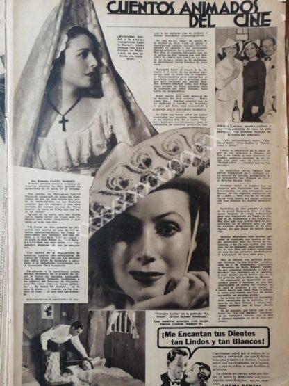 NOTA PRENSA ANTIGUA 1936 DOLORES DEL RIO Y MAS /FEP