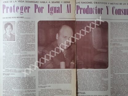 CARTEL ANTIGUO ENTREVISTA. JORGE DE LA VEGA DOMINGUEZ 67