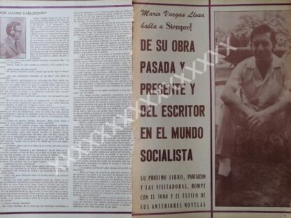 CARTEL ANTIGUO ZABLUDOVSKY ENTREVISTA A VARGAS LLOSA 1973