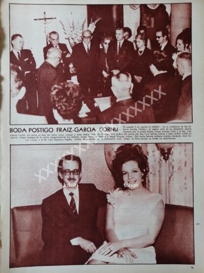 CARTEL ANTIGUO. BODA. GARCIA POSTIGO 60s