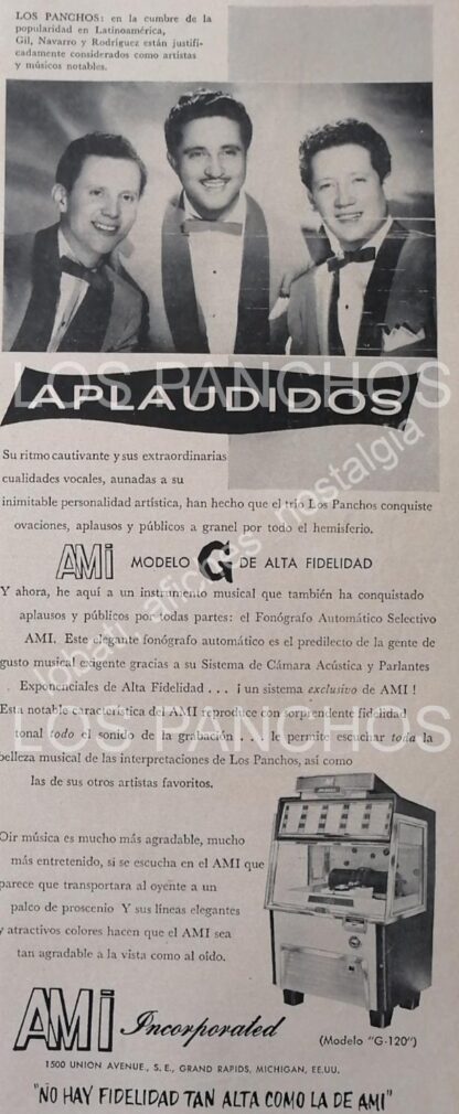 CARTEL ANTIGUO ORIGINAL DE SERIE COMPLETA 37 AFICHES ROCKOLAS AMI Y ARTISTAS FAMOSOS 1953-56 - Imagen 23