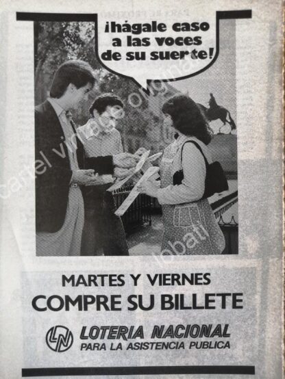 CARTEL ANTIGUO ORIGINAL DE MARIA SORTE Y LOTERIA NACIONAL. 1970s /116 / FEP