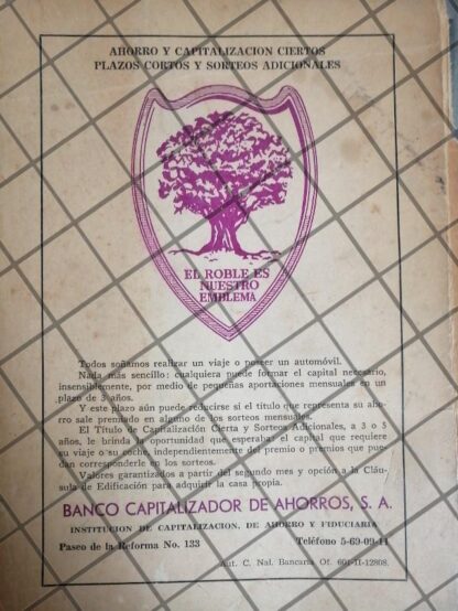 PUBLICIDAD RETRO BANCO CAPITALIZADOR DE AHORROS 1960s