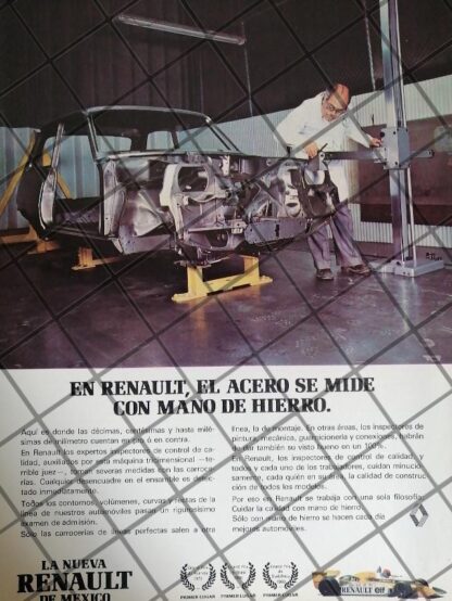 AFICHE ANTIGUO RENAULT MEXICANA 1980s