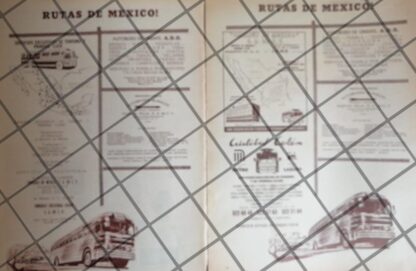 2 AFICHES RETRO. RUTAS CAMIONERAS DE MEXICO 1960s /6