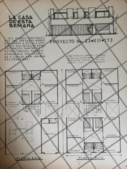 PUBLICIDAD RETRO ARQUITECTO ROGELIO CAMPOS GUZMAN 1969 3