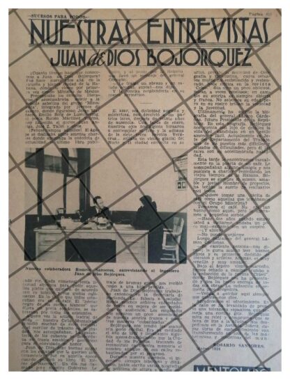 AFICHE RETRO ROSARIO SANSORES ENTREVISTA A J BOJORQUEZ