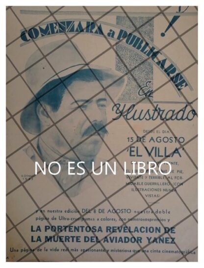 AFICHE RETRO ANUNCIAN MINI SERIE DE PANCHO VILLA 1934