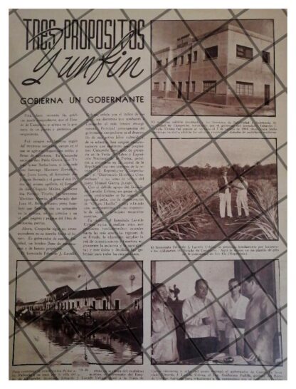 AFICHE RETRO OBRAS. EDUARDO LAVALLE URBINA. CAMPECHE 1944