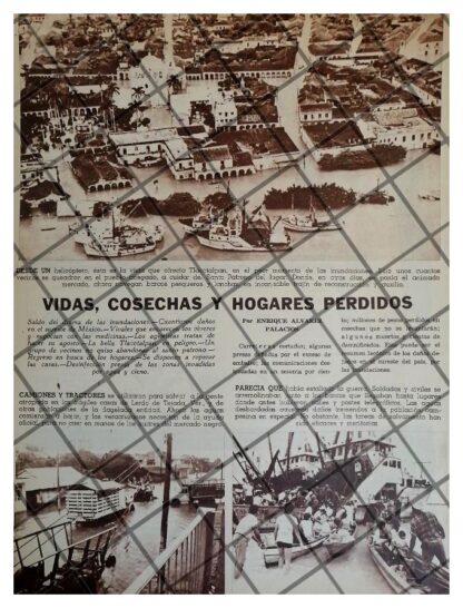 AFICHE RETRO. INUNDACIONES EN VERACRUZ 1969