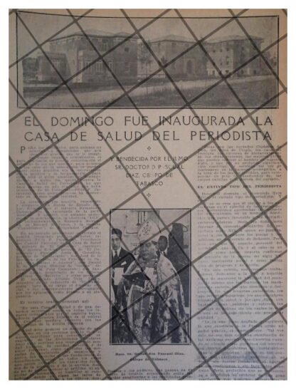 AFICHE RETRO. INAUGURAN LA CLINICA DEL PERIODISTA 1922